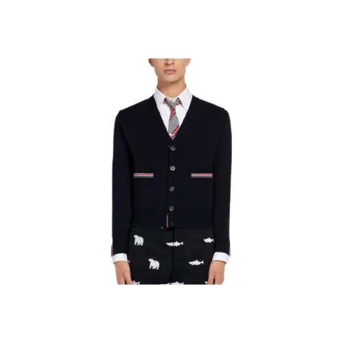 THOM BROWNE Синий Черный Мужские Свитера