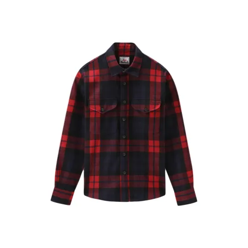 WOOLRICH Рубашка Мужская Красная Синяя Клетка