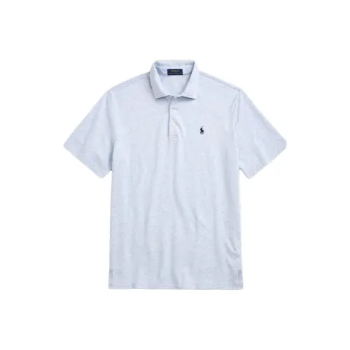 Polo Ralph Lauren SS24 Мужское поло офисный стиль синий