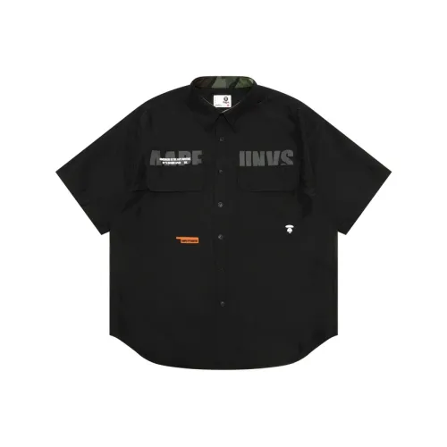 AAPE Черный BKX Мужские Рубашки