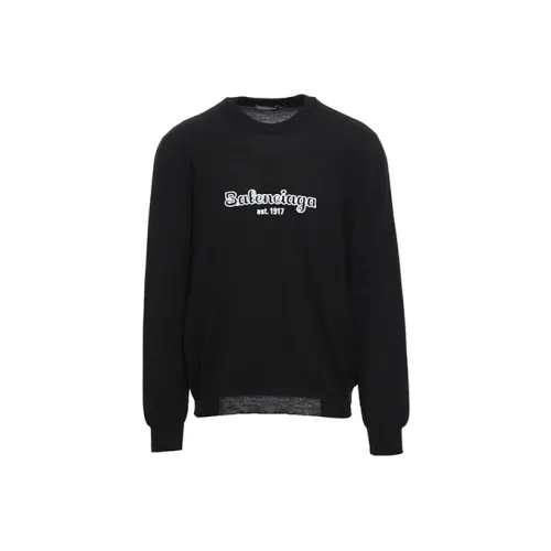 Balenciaga Свитер Свободного кроя Мужской Черный