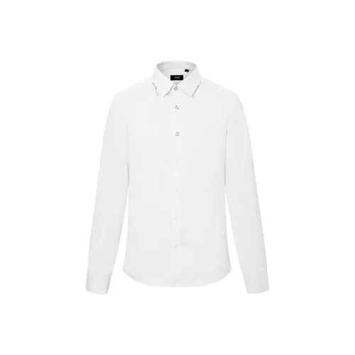 RARE Длинный рукав рубашка мужская белая