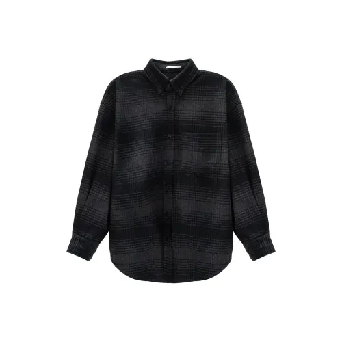 S123 Черно-серый цвет унисекс рубашки