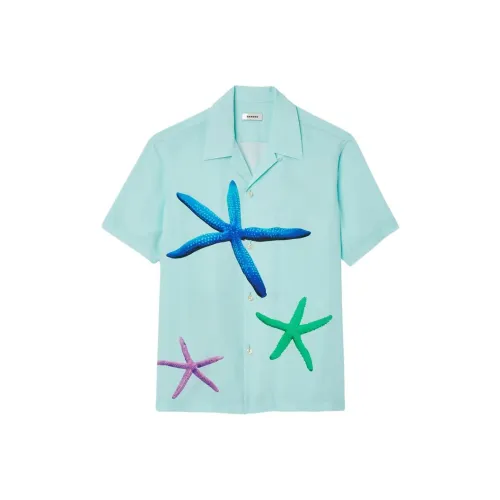 Sandro Мятно-синие мужские рубашки