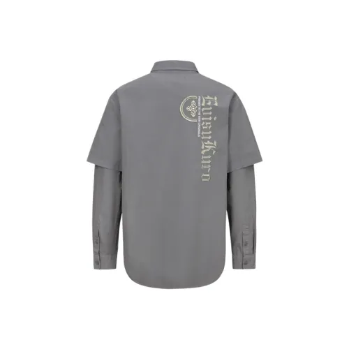 EVISU Серые Мужские Рубашки