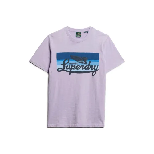 SUPERDRY Фиолетовый Мужской T-Рубашки