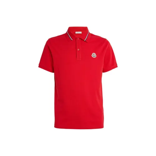 MONCLER Мужская рубашка поло красного цвета
