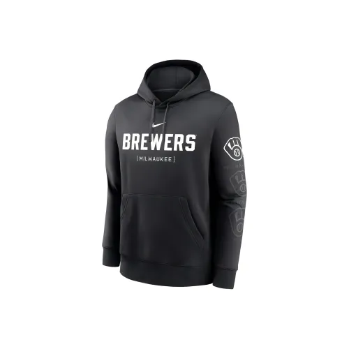 nike x MLB Milwaukee BrewersClub Мода Свитшот Мужской Черный