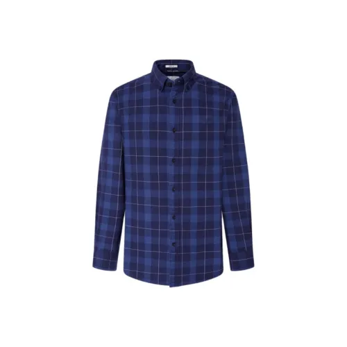 Pepe Jeans Blue Men's Shirts Пепе Джинс Синий Мужские Рубашки