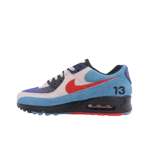 TEDxPortland x Nike Air Max 90 Low Топ Повседневные Беговые кроссовки Унисекс Синий Серый