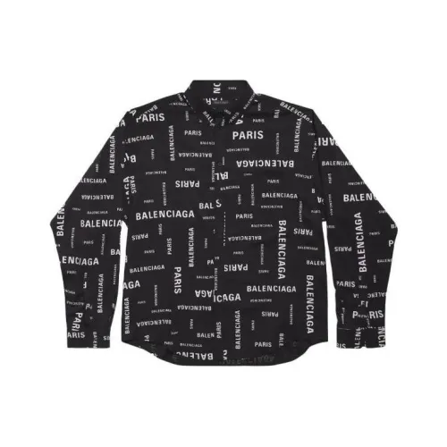 Balenciaga FW23 Рубашка Регулярного Кроя Мужская Черная