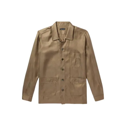 TOM FORD Khaki Мужские Рубашки