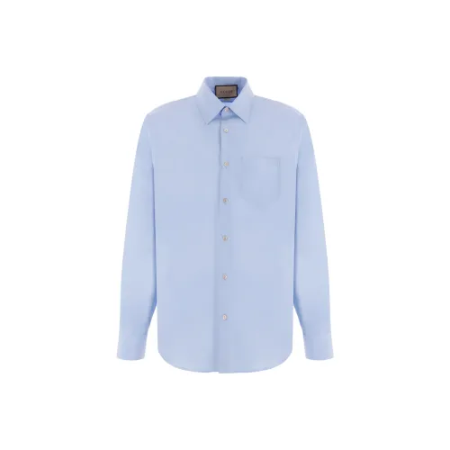 GUCCI Светло-синие Мужские Рубашки