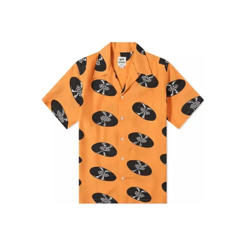 Vans x WACKO MARIA Гавайская ткань вязаная рубашка мужская апельсин
