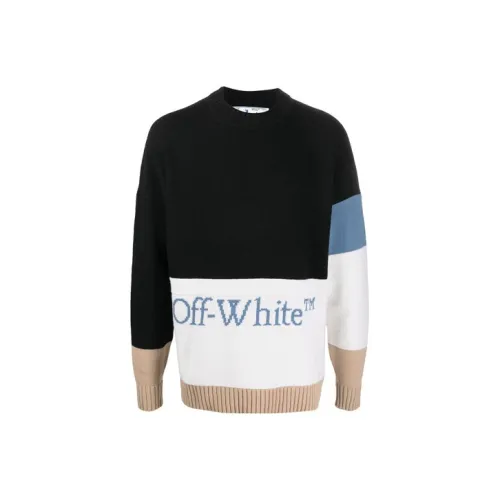 Off Белый SS21 Черный Мужские Свитера