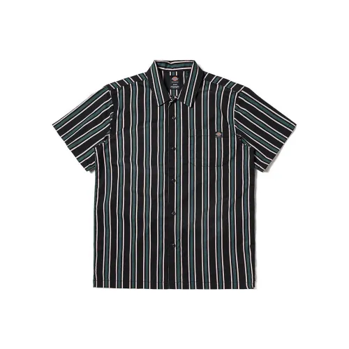 Dickies Бирюзовый/Черные полосы Мужская рубашка