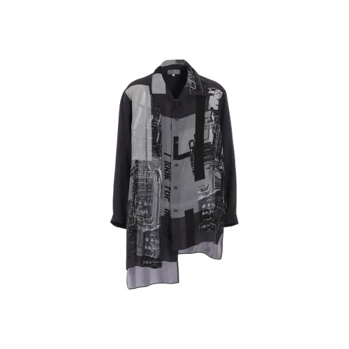 Yohji Yamamoto Pour Homme Черные Мужские Рубашки
