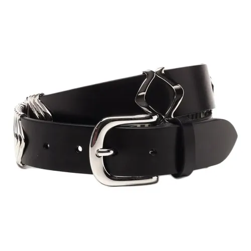 ISABEL MARANT Ремни из коровьей кожи унисекс черный ширина 4 см