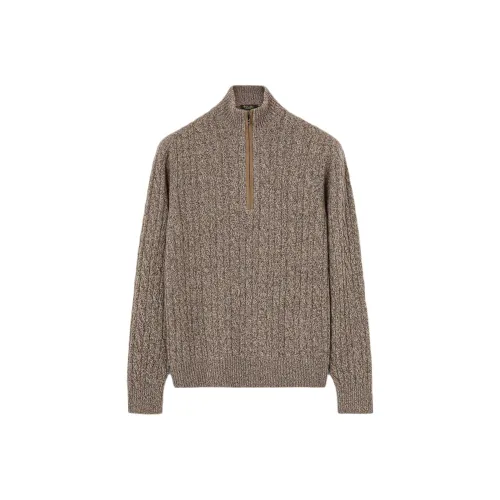 Loro Piana Кофейный Мужской Кашемировый Свитер
