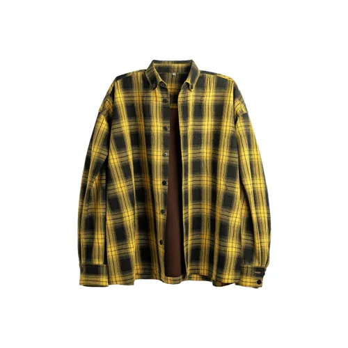 DBW DOUBLEWIN Рубашка Унисекс Желтая Клетка