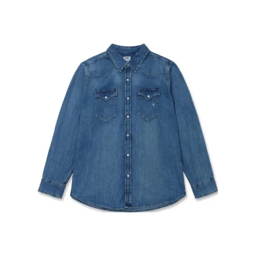 Levis Blue Men's Shirts Левис Синие Мужские Рубашки