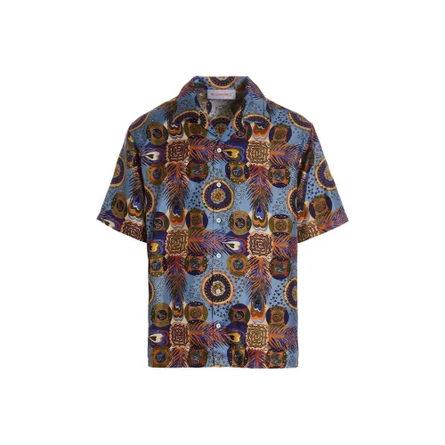 BLUEMARBLE Мужские рубашки синего цвета