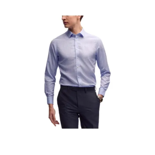 JODOLL Blue Men's Shirts JODOLL Синий Мужские Рубашки