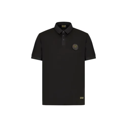 Emporio Armani EA7 SS24 Поло Мужское Черное