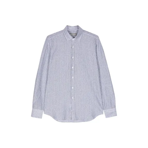 Canali Темно-синие мужские рубашки