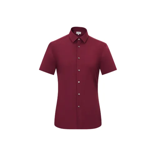 JODOLL Red Men's Shirts JODOLL Красные Мужские Рубашки
