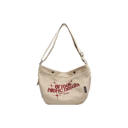 HCXK Холст Сумка через плечо Стандартная Женская Серый Бежевый Темный Чай Хаки