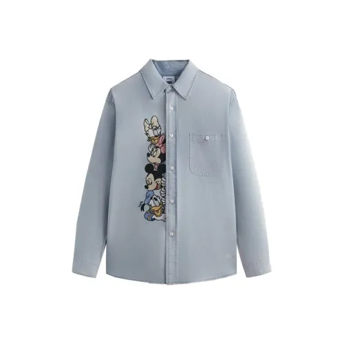 KITH x Disney Co Бренд Рубашка Унисекс Light Синий