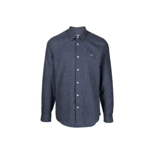 LACOSTE Темно-синие мужские рубашки
