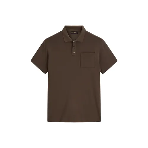 PEACEBIRD MEN Кофе 1 Облегающее Мужское Поло