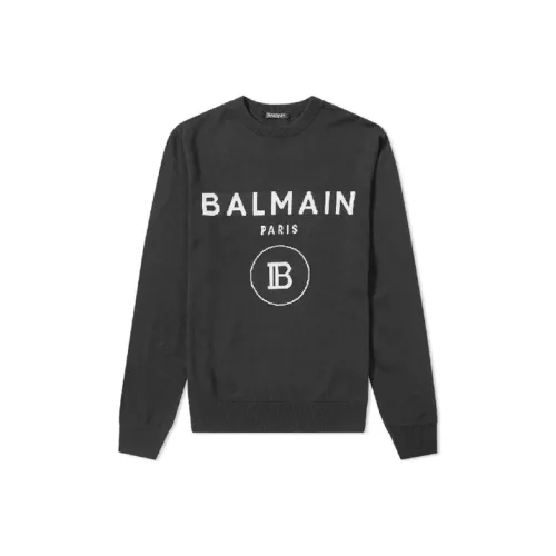 BALMAIN Черные Мужские Свитера