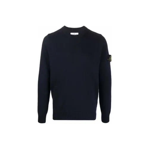 Stone Island Темно-синие мужские свитеры