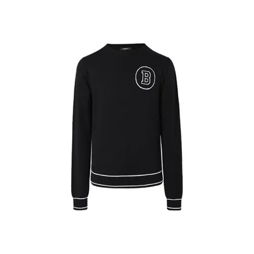 BALMAIN Черные Мужские Свитера