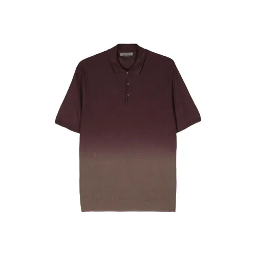 Corneliani SS24 Поло Мужское Бордового цвета