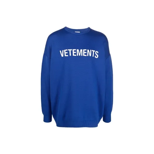 Vetements Синий Унисекс Свитеры
