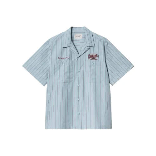 Carhartt WIP Blue Men's Shirts Кархарт WIP Синий Мужские Рубашки