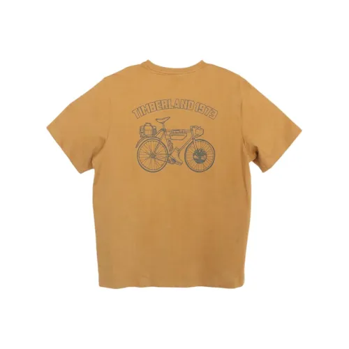 Timberland Стандартная T-рубашка Мужская Желтая