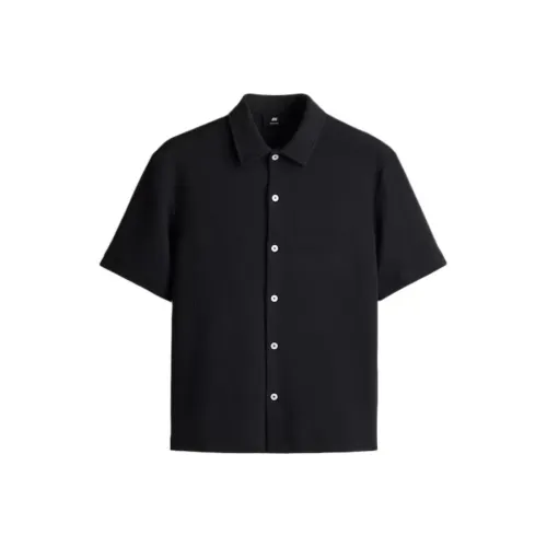 H&M Морской Синий Мужские Рубашки