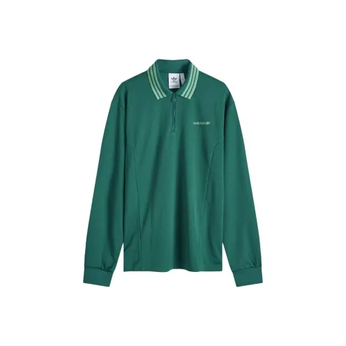Adidas Originals Поло Мужское Преппи Зеленое