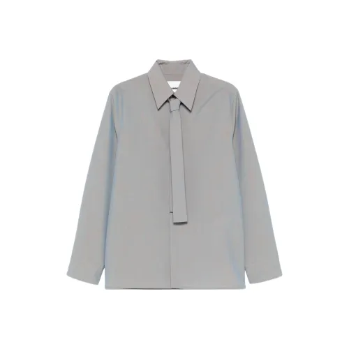 JIL SANDER SS25 Рубашка Мужская Battleship Серый