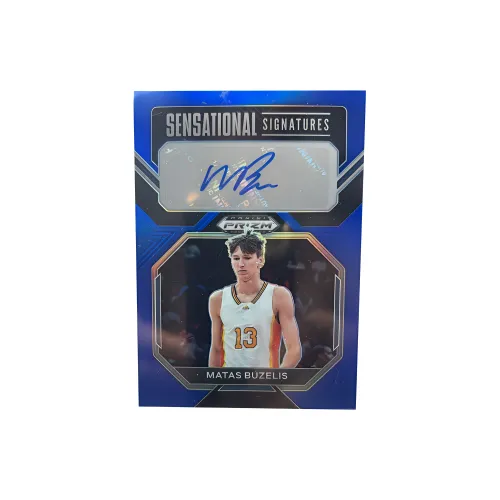 PANINI Матас Буцелис 2024 Prizm Матас Буцелис 065 125 Подпись Синий Складной Карта CONDITION пройдет Спортивные Карты 1 шт