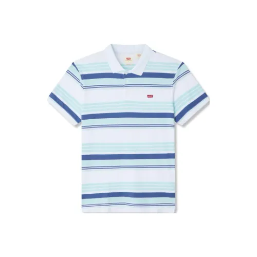 Levi's Поло Мужское Синие Белые