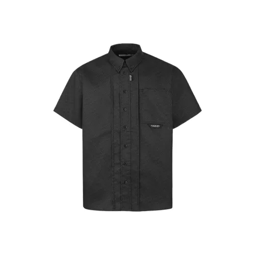 EVISU Kuro 2025 Летняя рубашка мужская черная