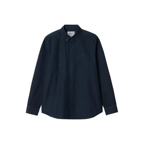Carhartt WIP Blue Men's Shirts Кархарт WIP Синий Мужские Рубашки