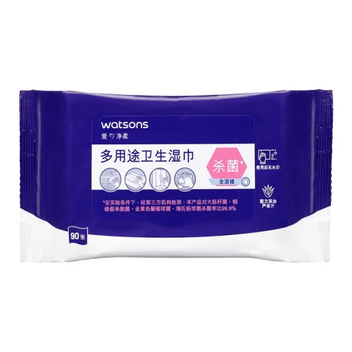 Watsons Многофункциональные Влажные Салфетки 90 Упаковка