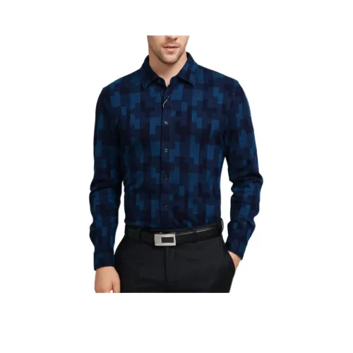 Francesco Totti Рубашка Мужская Синяя и Зеленая Клетка